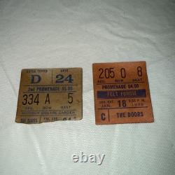 THE DOORS Original CONCERT TICKET STUB 1969 & 1970 MSG Felt Forum