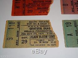 THE GRATEFUL DEAD 4 1971 VINTAGE CONCERT GIG TICKET STUBS Jerry Garcia Bob Weir