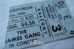 THE JAMES GANG Original 1973 CONCERT Ticket STUB with Chattanooga