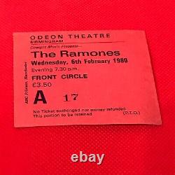 THE RAMONES 1980 vintage concert ticket original stub Birmingham Odeon UK