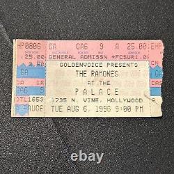 THE RAMONES FINAL CONCERT TICKET STUB 1996 THE PALACE 8/6 We're Outta Here