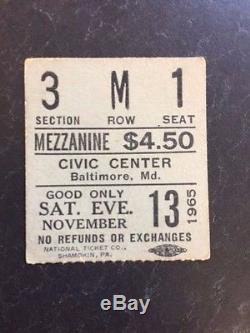 THE ROLLING STONES 11/13/65 Baltimore Civic Center Concert Ticket Stub