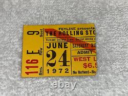 THE ROLLING STONES 1972 CONCERT TOUR TICKET STUB JUNE 24 FORT WORTH Mick Jagger