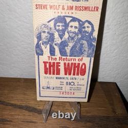 THE WHO 1976 Original CONCERT TICKET STUB Anaheim Stadium KEITH MOO RARE
