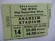 The Who Original 1970 Concert Ticket Stub Anaheim Stadium Keith Moon