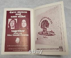 TRAFFIC 1970 Concert Program Fillmore East Cat Stevens withTICKET STUB