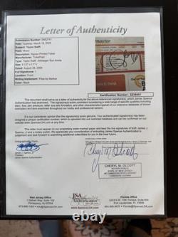 Taylor Swift Signed 2009 Fearless Tour Concert Ticket Stub Auto with COA JSA