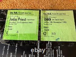 Ten Heavy Metal Bands concert ticket stubs inc Judas Priest, Saxon Motorhead