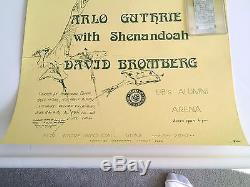 The Band, David Bromberg Arlo Guthrie Genuine Concert Poster+Ticket Stub 4/15/84