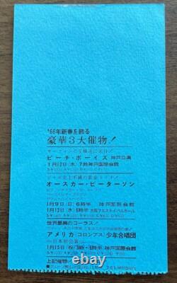 The Beach Boys JAPAN 1966 concert ticket stub ORIGINAL $0 ship KOBE gig B. WILSON