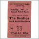 The Beatles 1963 De Montfort Hall Leicester Concert Ticket Stub (uk)