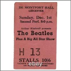 The Beatles 1963 De Montfort Hall Leicester Concert Ticket Stub (UK)