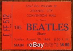 The Beatles-1964 RARE Concert Ticket Stub (Atlantic City-Convention Hall)