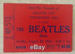 The Beatles-1964 RARE Concert Ticket Stub (Atlantic City-Convention Hall)
