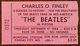The Beatles-1964 Rare Concert Ticket Stub (kansas City-pink Upper Deck)