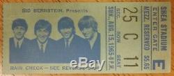 The Beatles-1965 RARE Original Concert Ticket Stub (New York-Shea Stadium)
