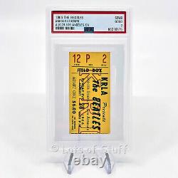 The Beatles 1966 Los Angeles Dodger Stadium Concert Ticket Stub PSA 2 KRLA