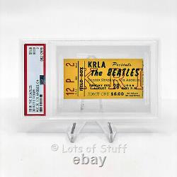 The Beatles 1966 Los Angeles Dodger Stadium Concert Ticket Stub PSA 2 KRLA