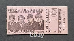 The Beatles 1966 Original Concert Picture Ticket Stub From Washington D. C