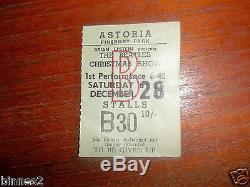 The Beatles Beatles Christmas Show 1963-64 Concert Ticket Stub Dec 28 Awesome