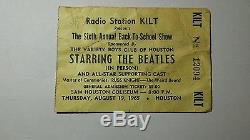 The Beatles Concert Ticket Stub August 19, 1965 Houston, Texas