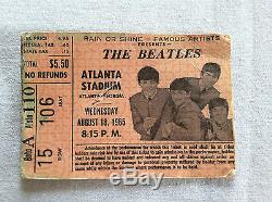 The Beatles Concert Ticket Stub and Program 1965 Atlanta Stadium