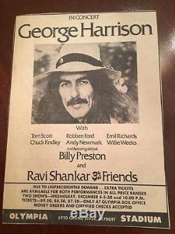 The Beatles George Harrison 1974 Concert Ticket Stub and Program