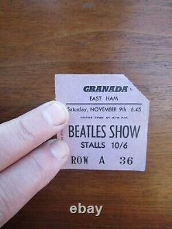 The Beatles Granada East Ham Concert Ticket Stub Nov 9th 1963 Ex+