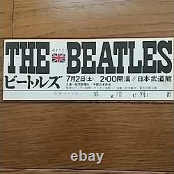 The Beatles Japan Performance Concert Ticket Stub Genuine 1966.7.2 and Pamphlet