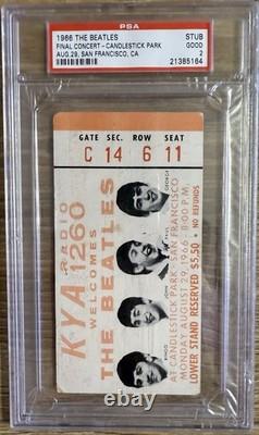 The Beatles Last Concert Final Performance Ticket Stub August 29, 1966 Sf Psa 2