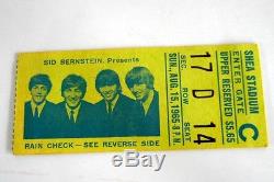 The Beatles Original 1965 Shea Stadium Concert Ticket Stub Put Away Til Now