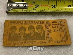 The Beatles Rare Vintage 1966 Washington D. C. Stadium Concert Ticket Stub USA