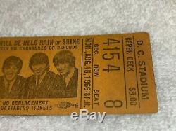 The Beatles Rare Vintage 1966 Washington D. C. Stadium Concert Ticket Stub USA