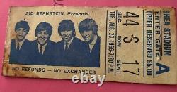 The Beatles Shea Stadium August 23rd 1966 Concert Original Ticket Stub