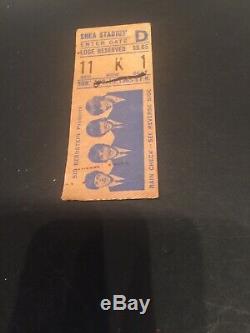 The Beatles Shea Stadium Concert, August 15, 1965 Ticket Stub