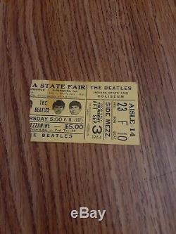 The Beatles original 1964 Indiana State Fair concert ticket stubs vg condition