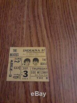 The Beatles original 1964 Indiana State Fair concert ticket stubs vg condition