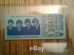 The Beatles original 1966 Shea Stadium ticket stub & concert program in vg cond