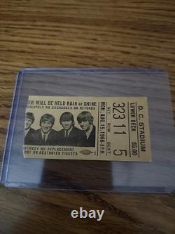The Beatles original 1966 Washington D. C. Aug. 15th concert ticket stub vg+ cond