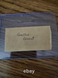 The Beatles original 1966 Washington D. C. Aug. 15th concert ticket stub vg+ cond