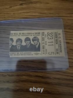The Beatles original 1966 Washington D. C. Aug. 15th concert ticket stub vg+ cond