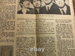 The Beatles original Aug. 1964 Cincinnati Gardens concert ticket stub + program