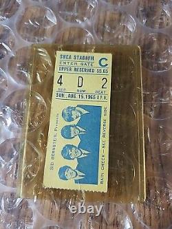 The Beatles original August 15, 1965 Shea Stadium concert ticket stub vg+ cond