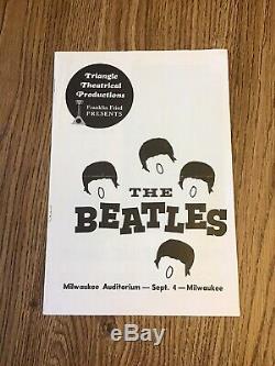 The Beatles original Sept. 1964 Milwaukee concert ticket stub & program vg cond