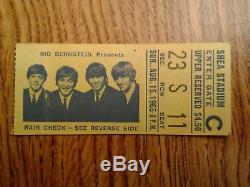 The Beatles original Shea Stadium concert ticket stub 1965 in very good cond WOW