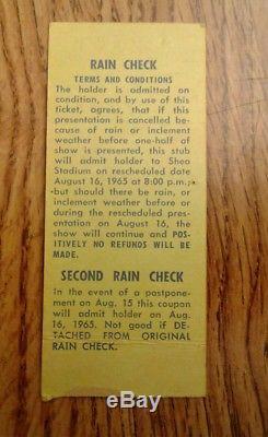 The Beatles original Shea Stadium concert ticket stub 1965 in very good cond WOW