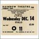 The Clash 1977 Rainbow Theatre London Concert Ticket Stub (uk)