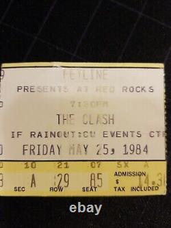 The Clash Concert Ticket Stub Red Rocks Denver CO May 25 1984 English Punk Rock