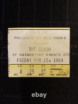 The Clash Concert Ticket Stub Red Rocks Denver CO May 25 1984 English Punk Rock