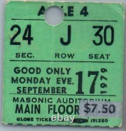 The Clash Concert Ticket Stub September 17 1979 Detroit Michigan First US Tour